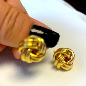 Italian 10k gold love knot earrings
